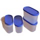 Tupperware Plastic Storage Container Set - 4*1.7 Litres, 4 Pieces, Multicolored