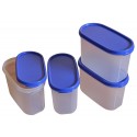 Tupperware Plastic Storage Container Set - 4*1.7 Litres, 4 Pieces, Multicolored