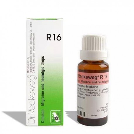 Dr. Reckeweg R16 Migraine and Neuralgia Drop For Pain Relief  22ml