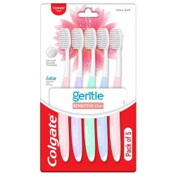Colgate Gentle Sensitive Care Ultra Soft Bristles Manual Toothbrush Pack 5