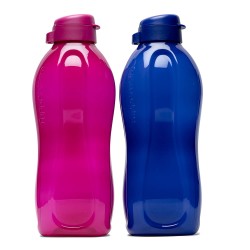 Tupperware Aquasafe Eco Plastic Bottle, 2L, Set of 2, Purple