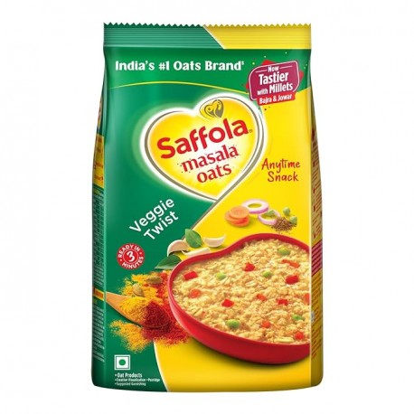 Saffola Masala Oats Tasty Evening Snack Healthy Snack Veggie Twist 500g