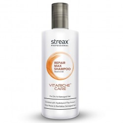 Streax Professional Vitariche Care Repair Max Shampoo For Women Hair Shampoo 300 ml