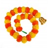 Handmade Artificial Marigold Flowers Garland For Decoration Door  Yellow+Orange 10Pc)