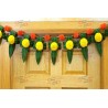 Mango Leaves and Flowers Decoration at Home I Door Toran Door  (Yellow - Flowers) (Length - 40 Inch)