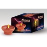 SrI Krishna CULTURE-Flameless LED Flickering Flame Diya/Candle-Real Diya Brown Pack of 6 Diyas/Candle)