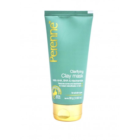 Perenne Clarifying Clay Mask With AHA, BHA, Niacinamide 80 g