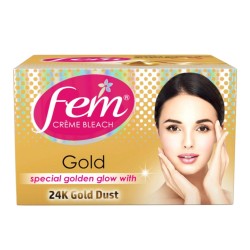 Fem Fairness Naturals Gold Skin Bleach, 24 Gm Pack of 2