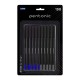 Pentonic 0.7mm Ball Point Pen Blister Pack Black & Blue Ink Set of 10 Pens