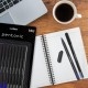 Pentonic 0.7mm Ball Point Pen Blister Pack Black & Blue Ink Set of 10 Pens