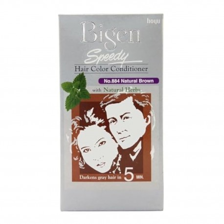 Bigen Speedy Hair Color, 884, 80 Gm (Natural Brown) pack of 2