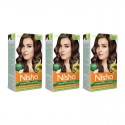 Nisha Creme Hair Color, Permanent Hair Colour Dark Brown With Natural Henna Extract, 60G+60Ml Pack of 3