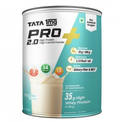 Tata 1mg Pro+ 2.0 High Protein High Calorie Whey Powder Vanilla - 400gm