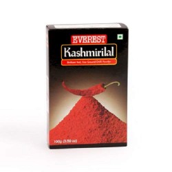 Everest Powder, Kashmirilal Brilliant Red Chilli Powder,100g Carton