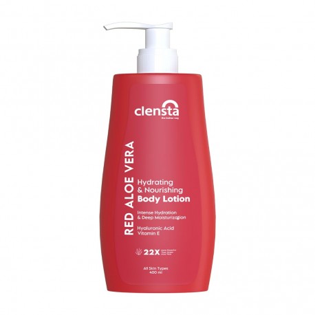Clensta Red Aloe Vera Hydrating & Nourishing Body Lotion - 400ml