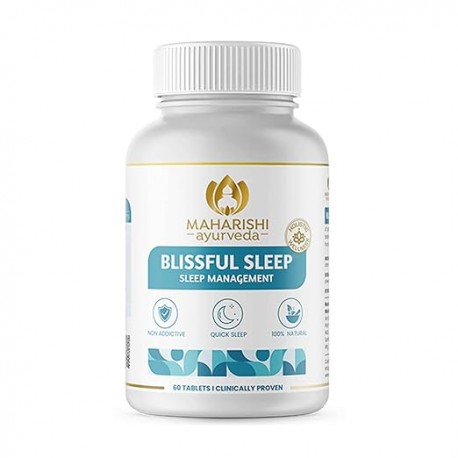 Maharishi Ayurveda Blissful Sleep Tablets For (60 Tablets x Pack of 1) Sleep Management