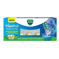 Vicks VapoRub SteamPods 10s, For Steam Inhalation and cough due to cold.
