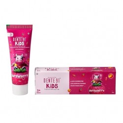 Dente91 Kids Toothpaste Protects against dental caries & Hypersensitivity Fluoride Free Strawberry Flavour 45 g