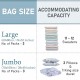 ABOUT SPACE 6 Pack Vacuum Bags for Travel with Electric Pump and Hand Pump (3 Jumbo/3 Large)