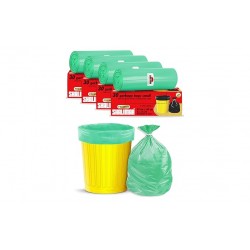 Shalimar Premium Garbage Bags Size 17 X 19 Inches (Small) 120 Bags (4 Rolls) Dustbin Bag/Trash Bag Green Color
