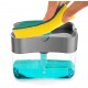 Vasukie 2-in-1 Soap Dispenser for Kitchen and Sponge Holder Dish Soap Plastic (Square)
