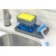 Vasukie 2-in-1 Soap Dispenser for Kitchen and Sponge Holder Dish Soap Plastic (Square)