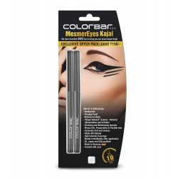 Colorbar Cosmetics MesmerEyes Kajal Duo, Black, 0.70 g (Pack of 2)