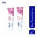 Nair Tube Hair Remover Cream with Cherry Blossom Extract 110 gm, Pack of 2