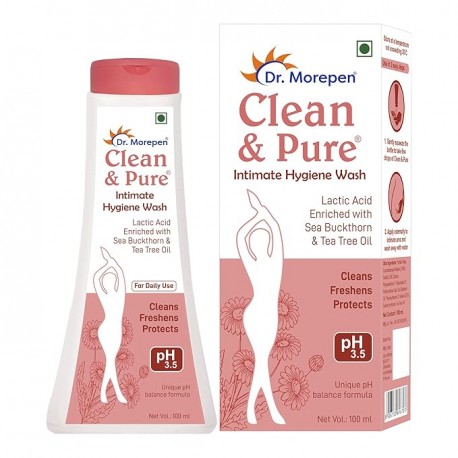 Dr. Morepen Clean & Pure Intimate Hygiene Wash 100ml pack of 2
