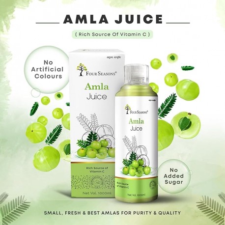 Four Seasons Amla Juice Helps with Acne and Metabolism- 1000 ML