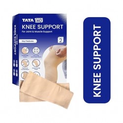 Tata 1mg Knee Cap for Pain Relief, Sports & Exercise, Knee Support Black for Men and Women Medium pack of 1