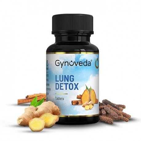 Gynoveda Lung Detox Ayurvedic Tablets. Reduces Damage From Smoking 1 bottle, 120 tablets