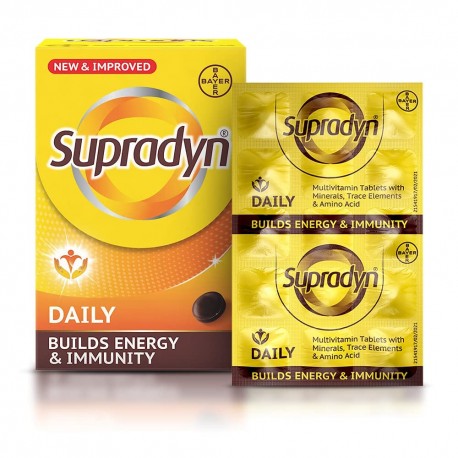 Supradyn Daily Multivitamin Tablets (10 Tablet 15 Strips) for Men & Women (150 Tablets) for Daily Immunity & Energy