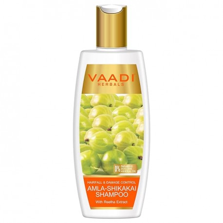 Vaadi Herbals Hairfall And Damage Control Amla Shikakai Shampoo, 350ml