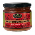 FLAVAA Chili Bhut Jolokia Ghost Pepper Hot Red Chilli Paste (250 ml, Pack of 1) | Glass Jar