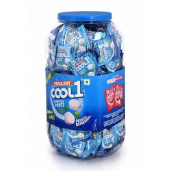COOL1 Mints Sugar-Free Peppermint Flavour (Sachets in Jar packing) 220 Sachets of 2 Mints Each 220 g per Jar