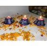 ME & YOU Unique Design Diwali Candles| Multicolor Diwali Wax Candle for Home Decoration pack of 3