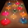 12 Multicolour Diwali Diyas Colourful 3D Reflection Diya for Diwali Decor Flower
