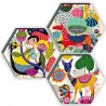 SAF Wood Set Of 3 Hexagon Kid'S Room Decor Modern Art Home Decorative Gift Item