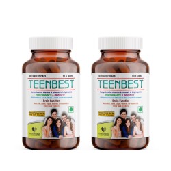 HealthBest Teenbest Multivitamin & Minerals Tablets for Teenagers Each Pack of 60 Tablets Pack of 2