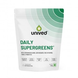 Unived Plant-Based Daily Supergreens blend with 20 Vital Nutrients, Fiber, Antioxidants 30 servings 300gm