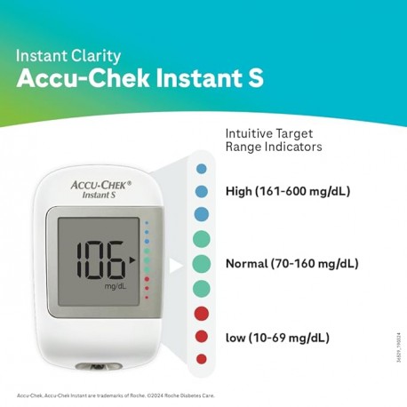 Instant S Blood Glucometer with 10 Test Strips Free pack of 1