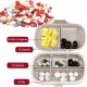 COZY nose - Pill Medicine Organizer Storage Box with 8  Holder Container 1 Pc (White)