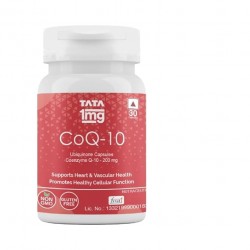 Tata 1mg CoQ 10 (Coenzyme 10) Capsules for Heart Health pack of 2