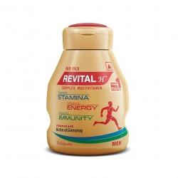Revital H Men Multivitamin with Calcium, Zinc & Ginseng for Immunity, Strong Bones & Energy pack of 2