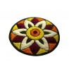 Rangoli Doormat with Vibrant Floor Mat Home 24 x 24 Inches