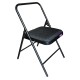Yoga Chair with Cushion Seat for Iyengar Yoga/Fitness Heavy Duty|(Black)