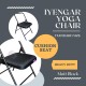 Yoga Chair with Cushion Seat for Iyengar Yoga/Fitness Heavy Duty|(Black)