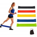 Resistance Loop Exercise Bands for Working Out Elastic Workout Band for Women & Men Home Gym Yoga Set of 5