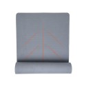 Yoga Mat with GuideAlign Extra Large, Extra 6mm thick, for men,women Without Bag, Grey Brick)